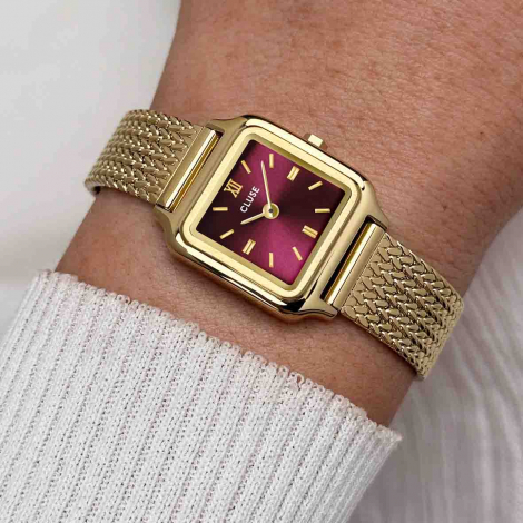 Montre Cluse Gracieuse Mini Watch Mesh -  Dark Cherry