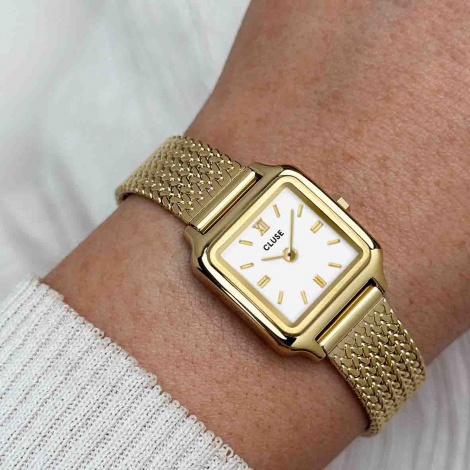 Montre Cluse Gracieuse Mini Watch Mesh -White