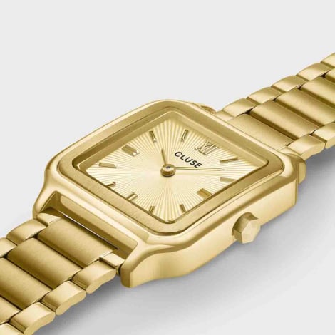 Montre Cluse Gracieuse Watch Steel - Sunray Textured - Gold Colour 