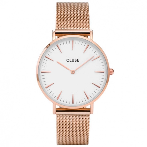 Montre Cluse La Bohme Mesh Rose Gold/White