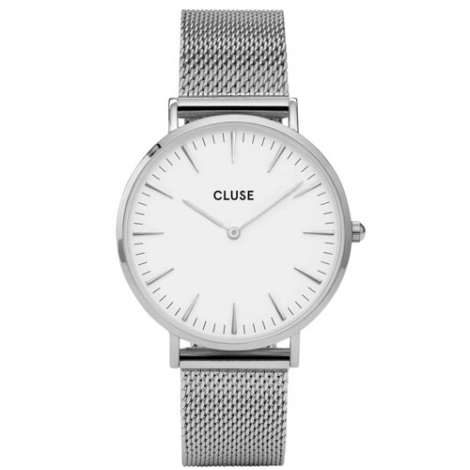 Montre Cluse La Bohme Mesh Silver/White