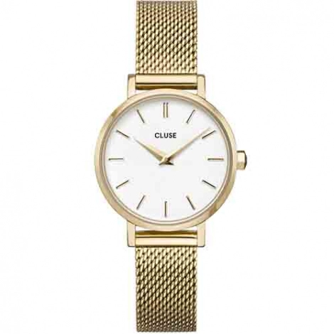 Montre Cluse La Bohme Petite Mesh Gold White