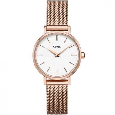 Montre Cluse La Bohme Petite Mesh Rose Gold White