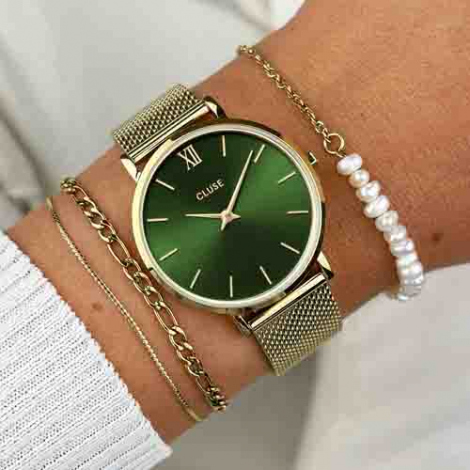 Minuit Mesh, Green - Gold