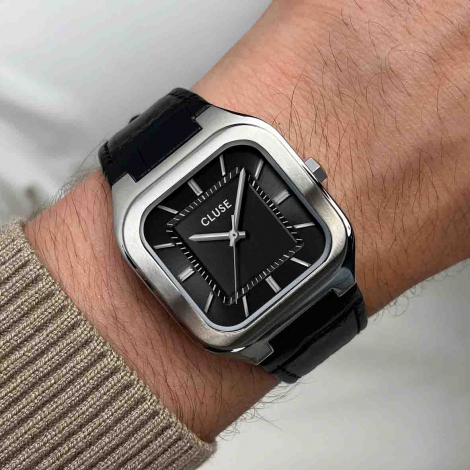 Montre Cluse Quadrus - Black - Silver Colour