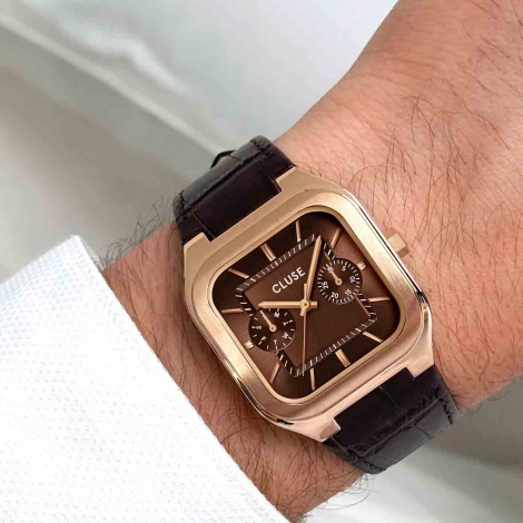 Montre Cluse Quadrus Multifunction Leather