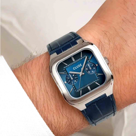 Montre Cluse Quadrus Multifunction Watch Leather