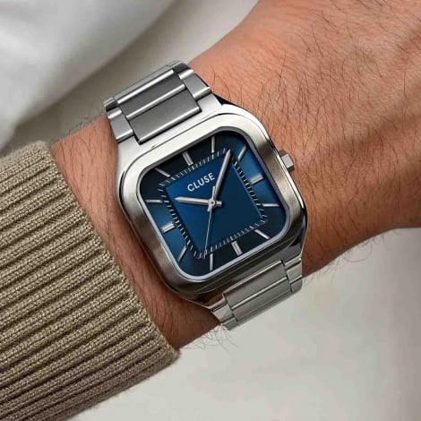 Montre Cluse Quadrus Steel - Blue - Silver Colour