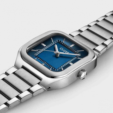 Montre Cluse Quadrus Steel - Blue - Silver Colour