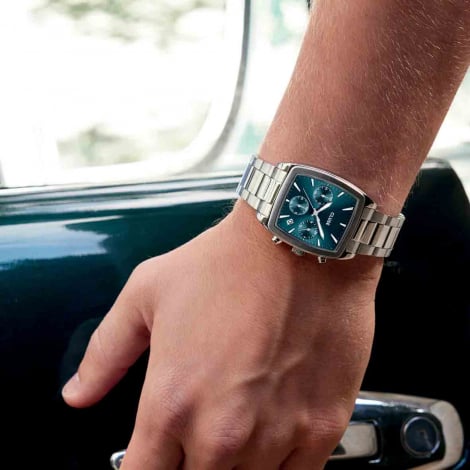 Montre Cluse Quartaut Chrono Watch Steel, Blue, Silver Colour 