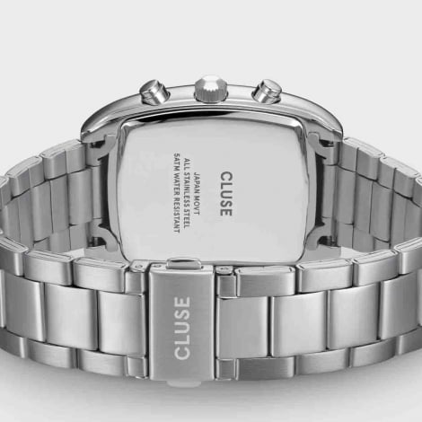 Montre Cluse Quartaut Chrono Watch Steel - Yellow and Grey - Silver Colour 