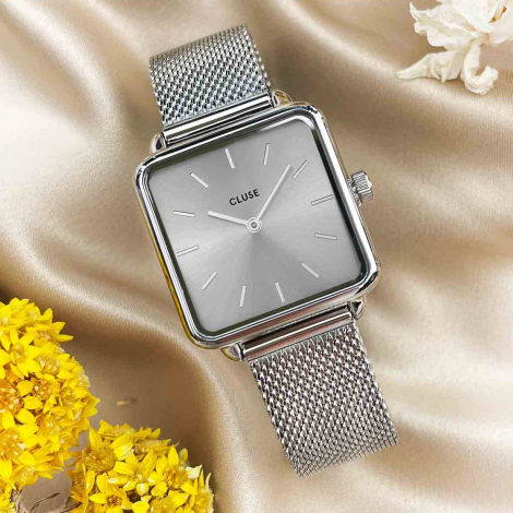 Montre Cluse Ttragone Mesh Full Silver Colour