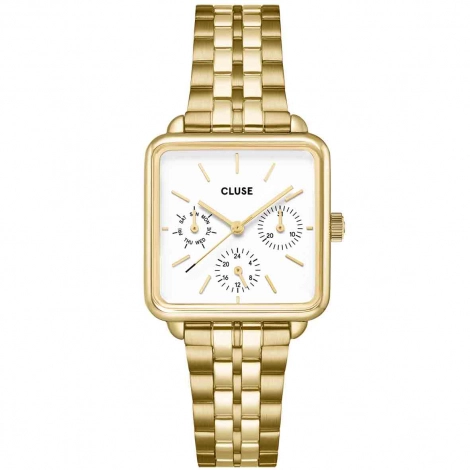 Montre Cluse Ttragone Multifunction Watch Steel, White, Gold Colour