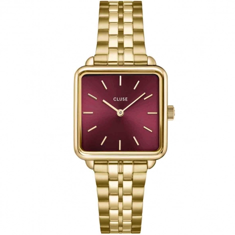 Montre Cluse Ttragone Steel Dark Cherry, Gold Colour
