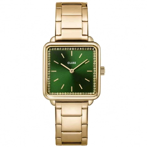 Montre Cluse Ttragone Steel stones Green, Gold Colour
