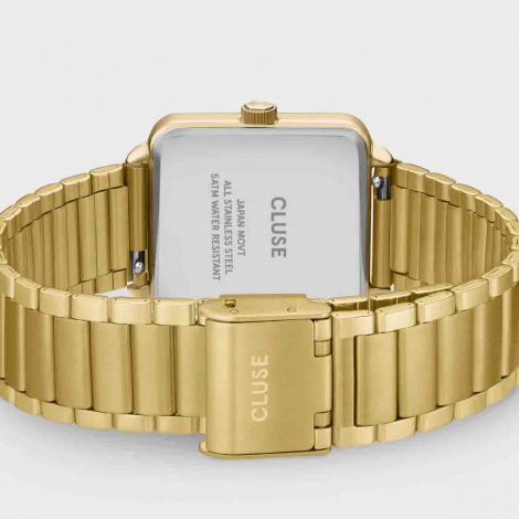 Montre Cluse Ttragone Watch Steel -  Wine stones - Gold Colour 