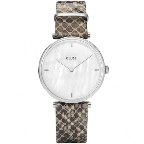 Montre Cluse Triomphe Leather Grey Python, Silver Colour