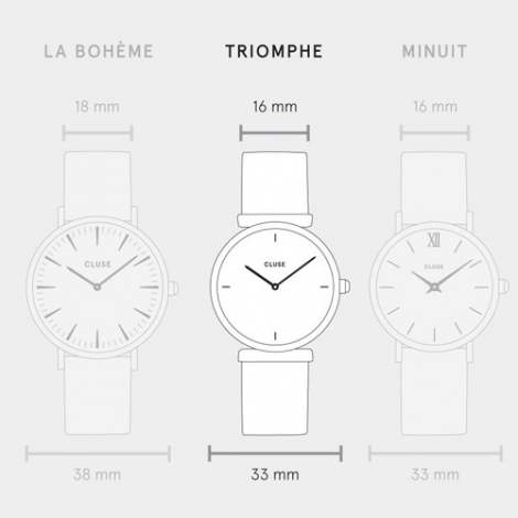 Montre Cluse Triomphe Mesh Rose Gold
