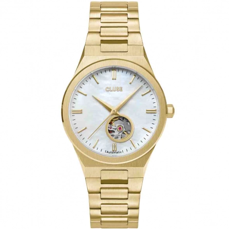 Montre Cluse Vigoureux Automatic Watch -  White MOP - Gold Colour