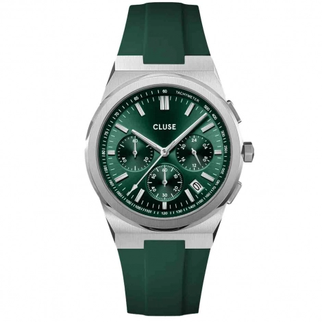 Montre Cluse Vigoureux Chrono Silicone Green