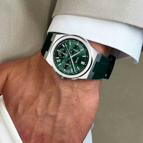 Montre Cluse Vigoureux Chrono Silicone Green