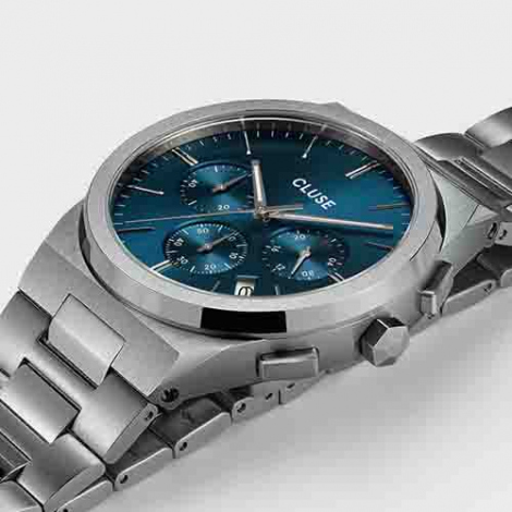 Montre Cluse Vigoureux Chrono - Silver - Blue