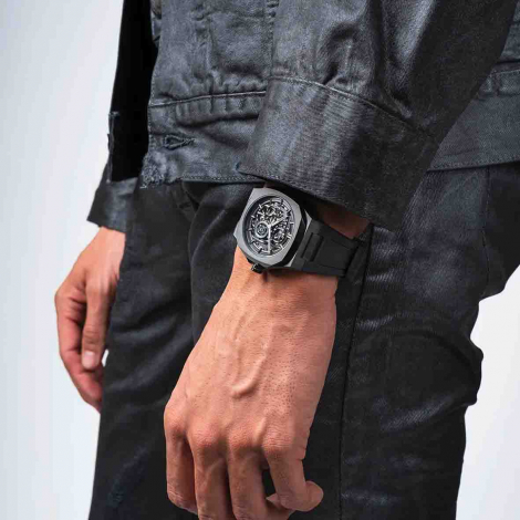Montre D1 Milano Jet Black Skeleton Watch