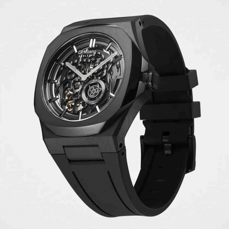 Montre D1 Milano Jet Black Skeleton Watch