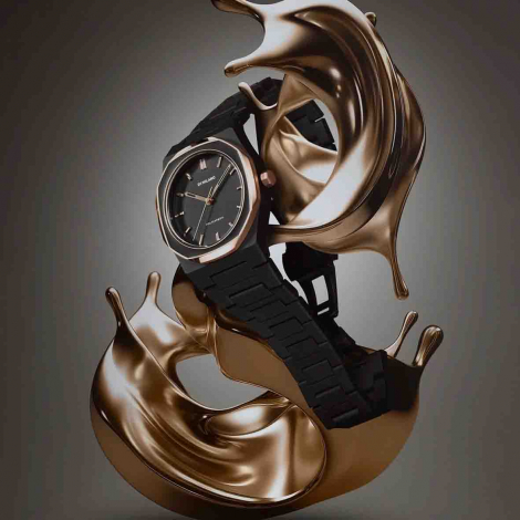 Montre D1 Milano Polycarbon Black Mesh