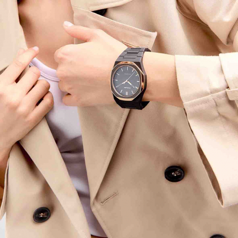 Montre D1 Milano Polycarbon Gold Mesh