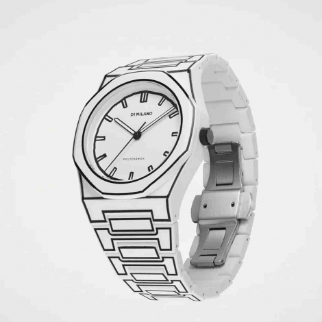Montre D1 Milano Polycarbon White Sketch