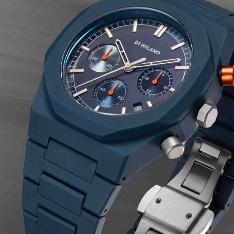 Montre D1 Milano Polychrono Neptune Blue
