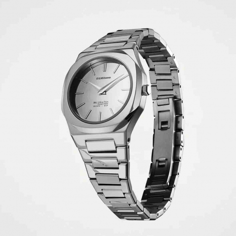 Montre D1 Milano Ultra Thin - Silver Gleam