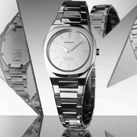 Montre D1 Milano Ultra Thin - Silver Gleam
