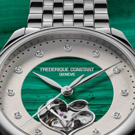 Montre Fr�d�rique Constant Classics Ladies Automatic Double Heart Beat - Malachite