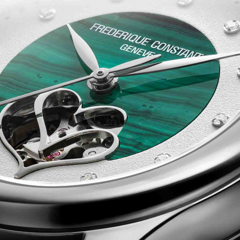 Montre Fr�d�rique Constant Classics Ladies Automatic Double Heart Beat - Malachite