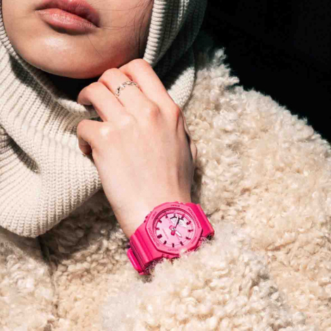 Montre GShock Classic Lady - Srie GMA-P2100 - Rose Fluo