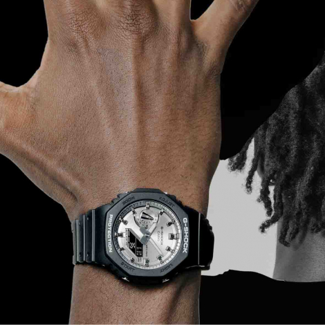Montre GShock Classic - S�rie GA-2100 - Gris & Argent
