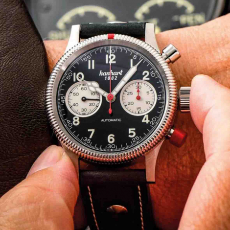 Montre Hanhart 1882 Pionner MKII Panda Invers