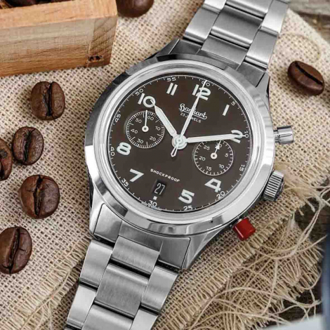 Montre Hanhart 417 ES Mocha Flyback Steve Mc. 