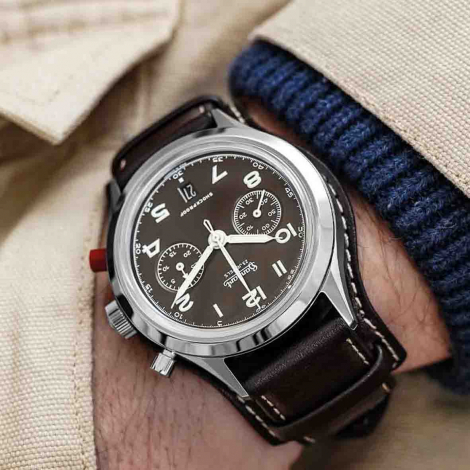 Montre Hanhart 417 ES Mocha Flyback Steve Mc. 