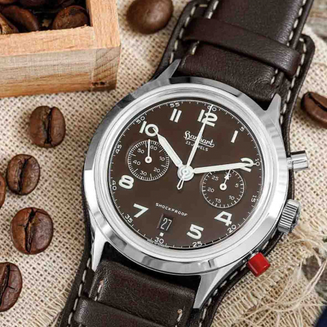 Montre Hanhart 417 ES Mocha Flyback Steve Mc. 