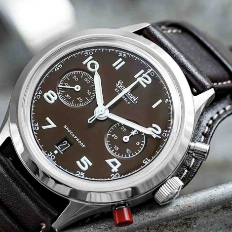 Montre Hanhart 417 ES Mocha Flyback Steve Mc. 