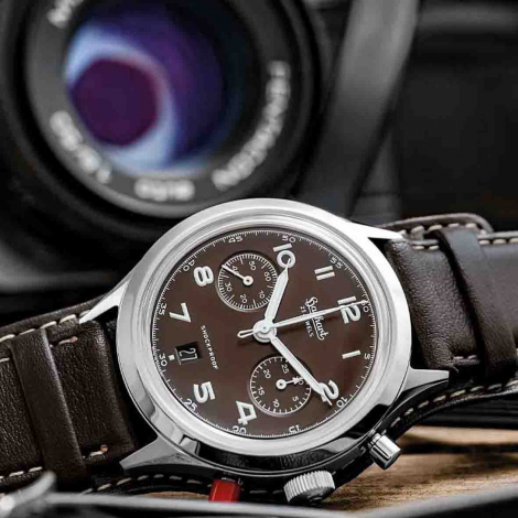 Montre Hanhart 417 ES Mocha Flyback Steve Mc. 