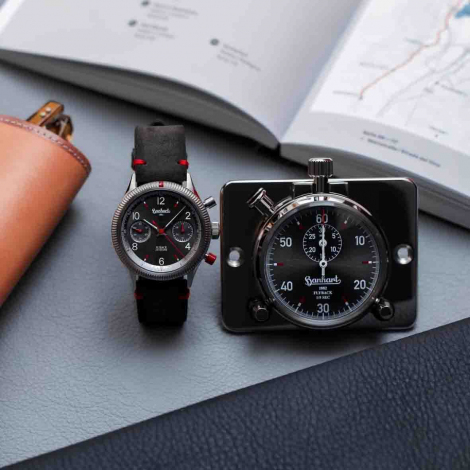 Montre Hanhart Red X Grey: Two Flyback Twin Sets