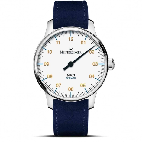 Montre MeisterSinger №03 38mm - Blanc