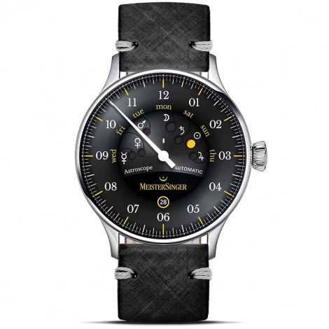 Montre MeisterSinger Astroscope Noir-Jaune