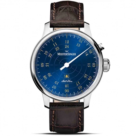 Montre MeisterSinger Bell Hora Bleu & Dore
