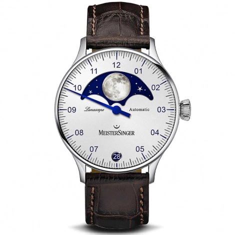 Montre MeisterSinger Lunascope Argent opalescent