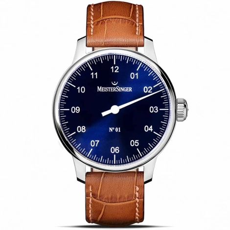Montre MeisterSinger N 01 Mca - Ponage Solaire Bleu